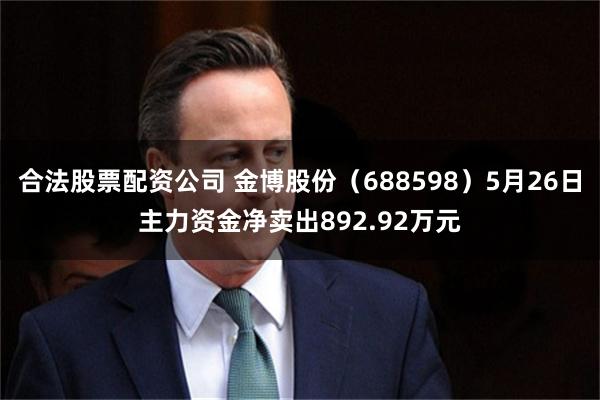 合法股票配资公司 金博股份（688598）5月26日主力资金净卖出892.92万元