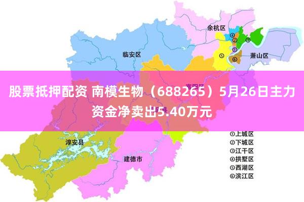 股票抵押配资 南模生物（688265）5月26日主力资金净卖出5.40万元