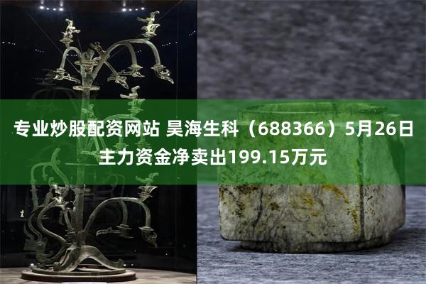 专业炒股配资网站 昊海生科（688366）5月26日主力资金净卖出199.15万元