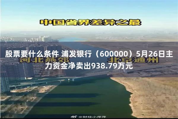 股票要什么条件 浦发银行（600000）5月26日主力资金净卖出938.79万元