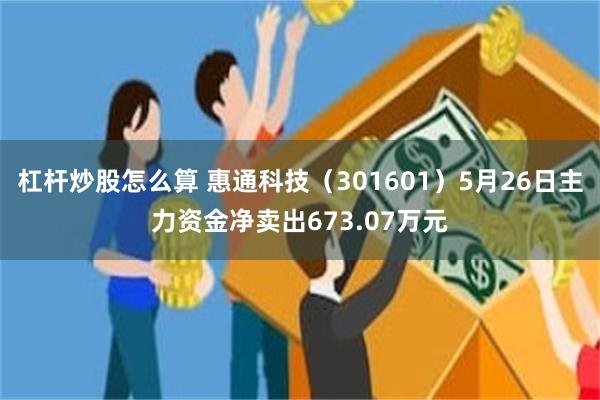 杠杆炒股怎么算 惠通科技（301601）5月26日主力资金净卖出673.07万元