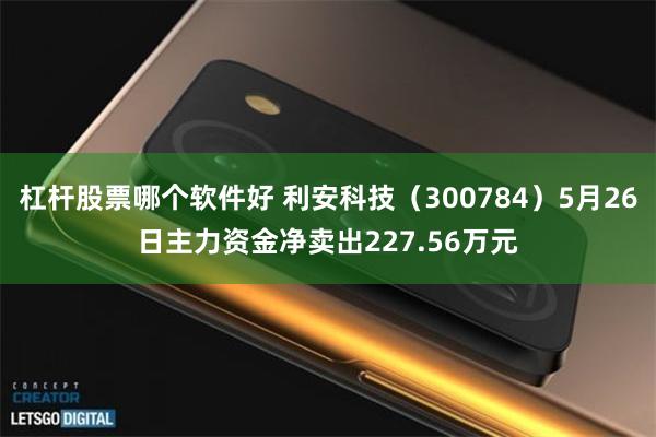 杠杆股票哪个软件好 利安科技（300784）5月26日主力资金净卖出227.56万元