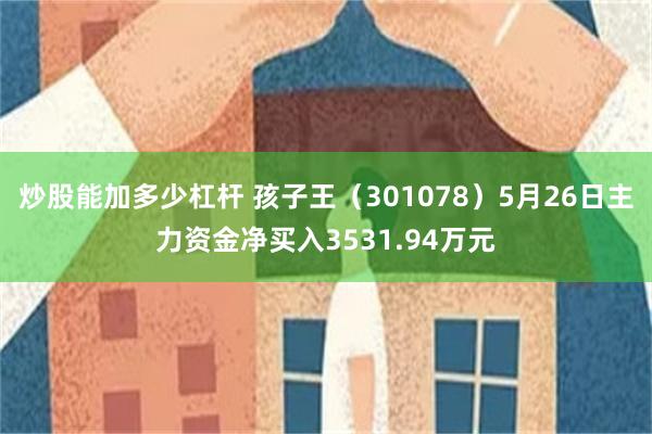 炒股能加多少杠杆 孩子王（301078）5月26日主力资金净买入3531.94万元