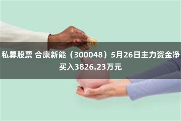 私募股票 合康新能（300048）5月26日主力资金净买入3826.23万元