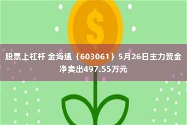 股票上杠杆 金海通（603061）5月26日主力资金净卖出497.55万元