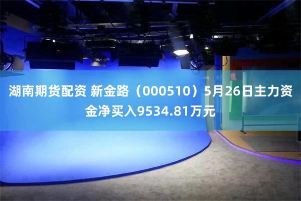 湖南期货配资 新金路（000510）5月26日主力资金净买入9534.81万元