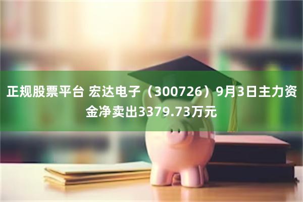 正规股票平台 宏达电子（300726）9月3日主力资金净卖出3379.73万元