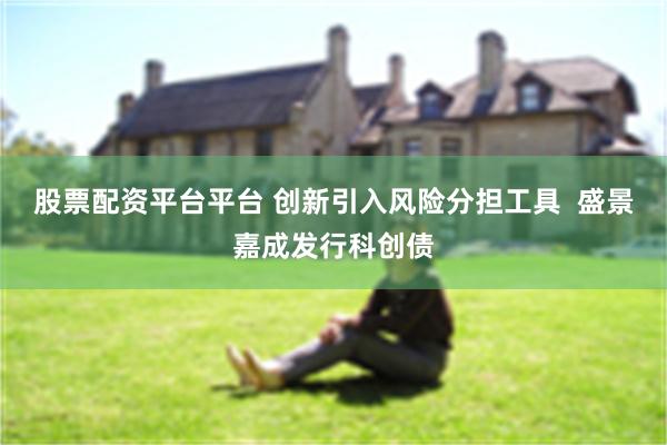 股票配资平台平台 创新引入风险分担工具  盛景嘉成发行科创债