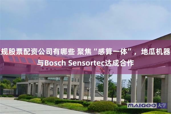 正规股票配资公司有哪些 聚焦“感算一体”，地瓜机器人与Bosch Sensortec达成合作