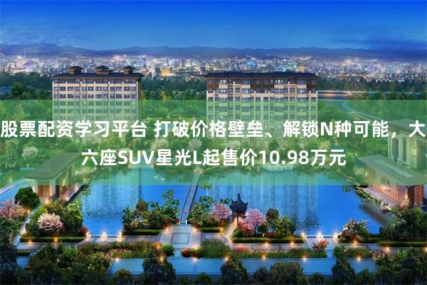 股票配资学习平台 打破价格壁垒、解锁N种可能，大六座SUV星光L起售价10.98万元