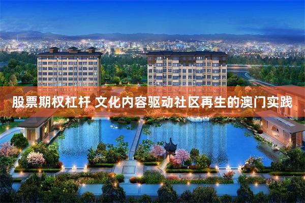 股票期权杠杆 文化内容驱动社区再生的澳门实践