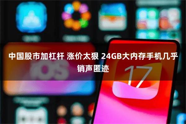中国股市加杠杆 涨价太狠 24GB大内存手机几乎销声匿迹